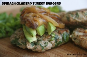 spinachcilantroturkeyBurger