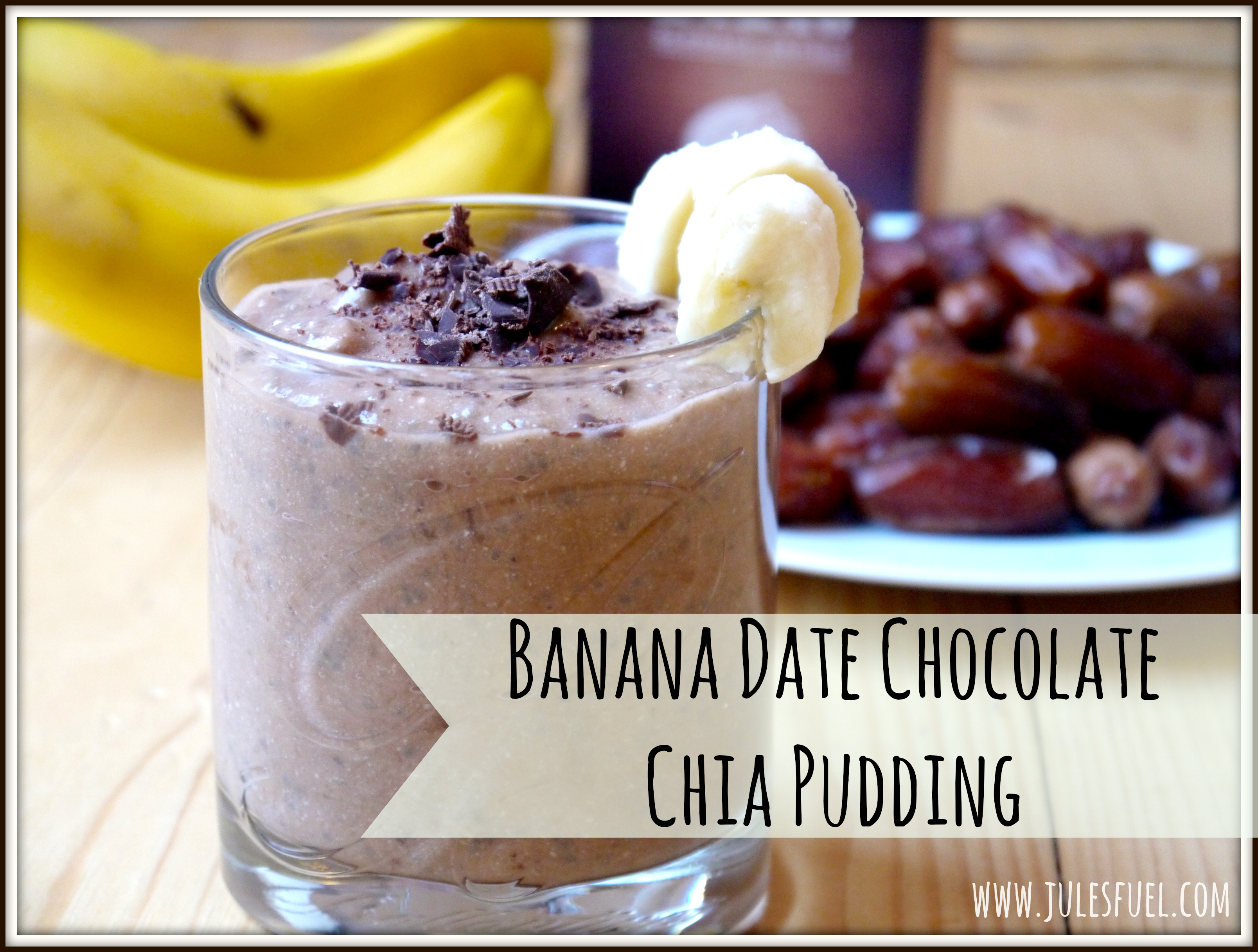 milk with dates Gluten Chia Banana Date   (Vegan Dairy, Chocolate Pudding