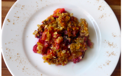 Peach Blueberry Crumble (Dairy, Egg, & Gluten Free)