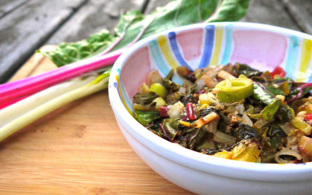 Sweet Sauteéd Rainbow Chard