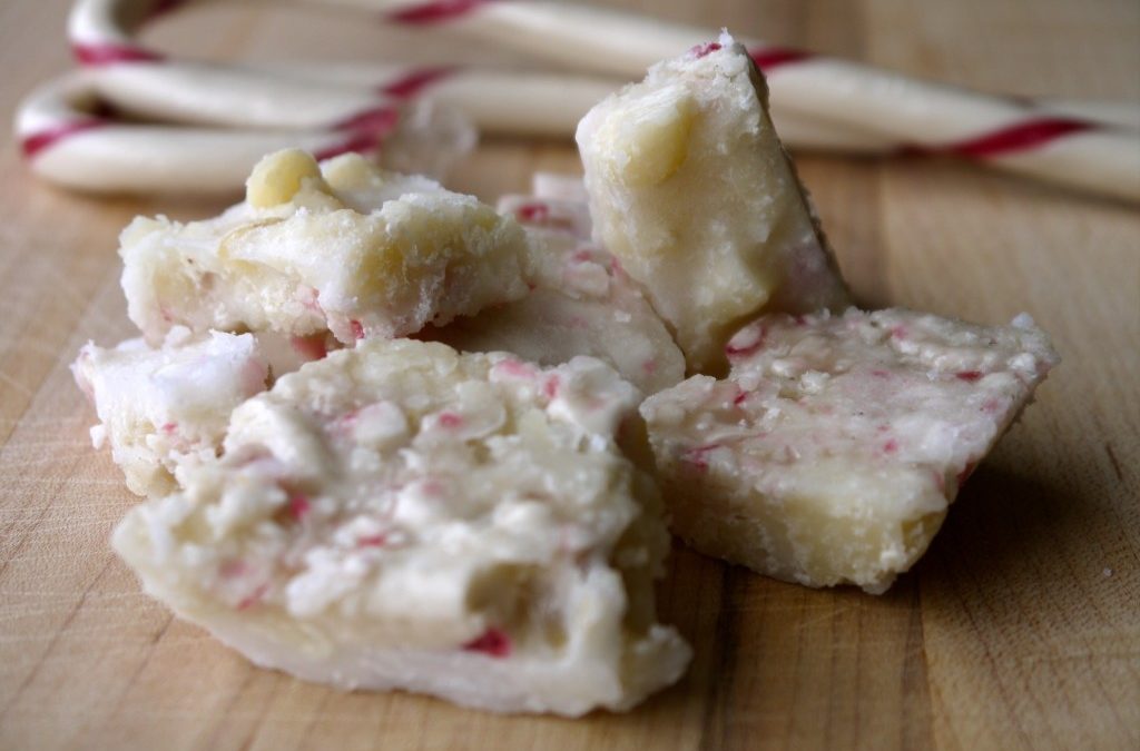 Candy Cane & Macadamia Holiday Fudge